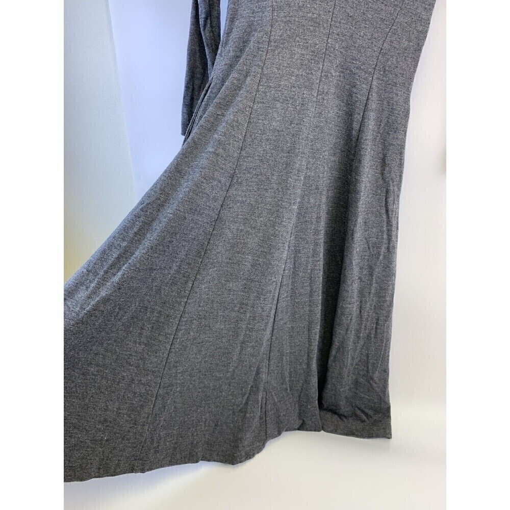 BOGO Anteprima Long Sleeve Flare Midi Dress Gray Wool Blend Buttons Womens Small - Picture 9 of 14